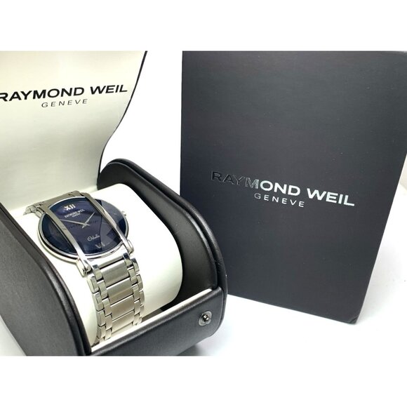 Raymond Weil Men's Watch 2010 Othello Swiss Quartz Blue Dial Silver Steel 37mm - Picture 3 of 14